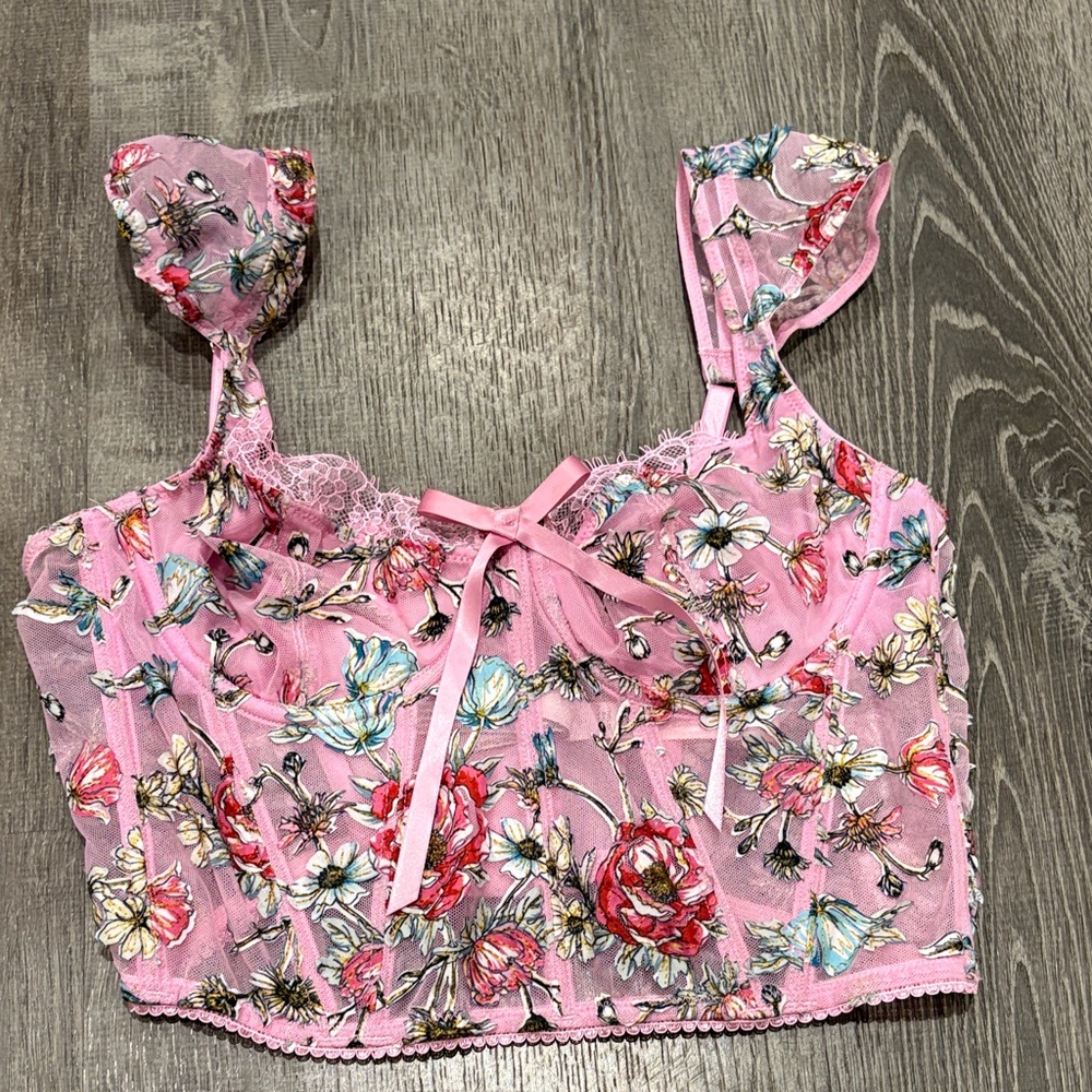 Victoria's Secret Pink Floral Crop Top